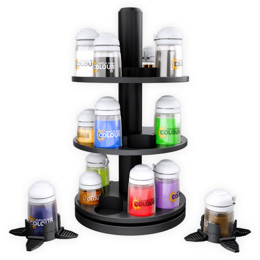 3-Tier Spinning Paint Rack for Tall Pots
