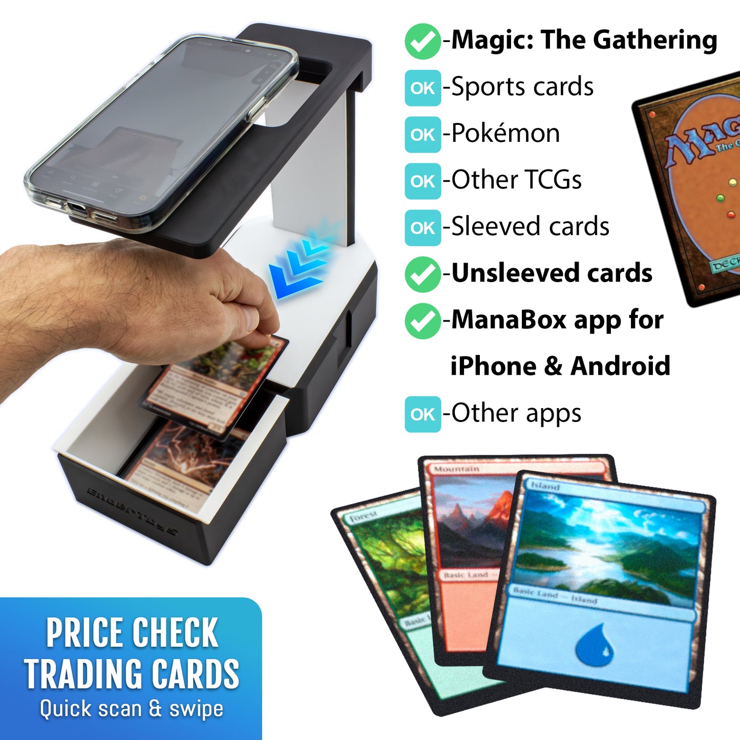 Scan Station Deluxe Set - TCG Scanner Stand for Sleeved and Unsleeved