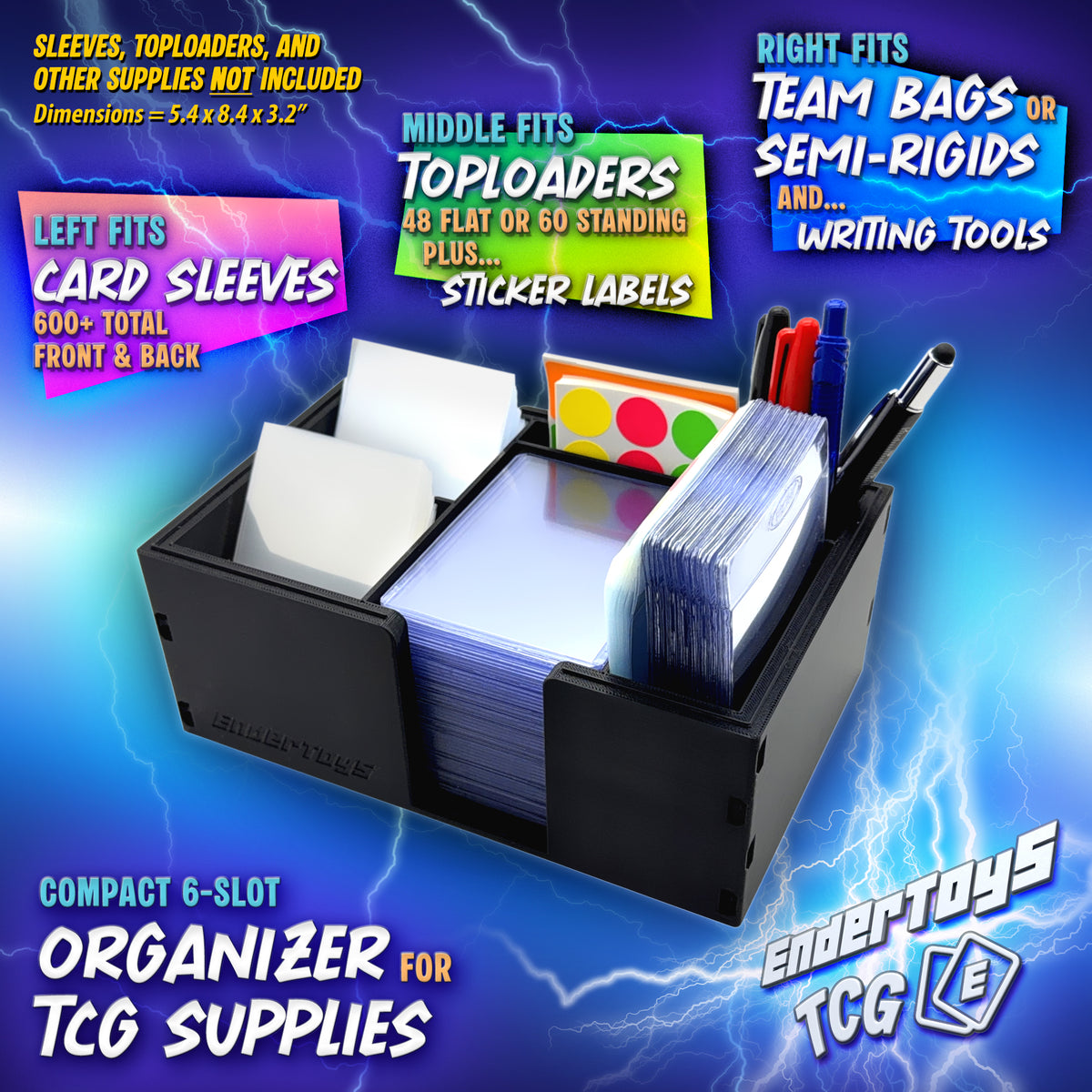 Shipping Station (TCG Rip Caddy) - Toploader Dispenser - Penny Sleeve Holder