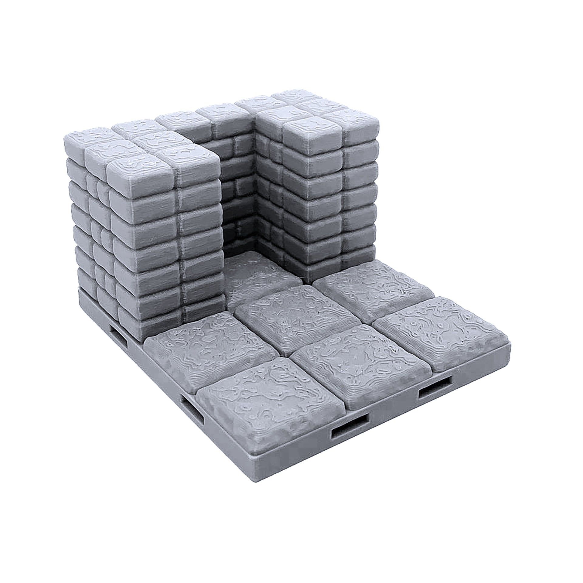 Deluxe Locking Dungeon Tiles Set - 3D Printed Terrain For Tabletop RPGs, 28mm Miniatures, Unpainted