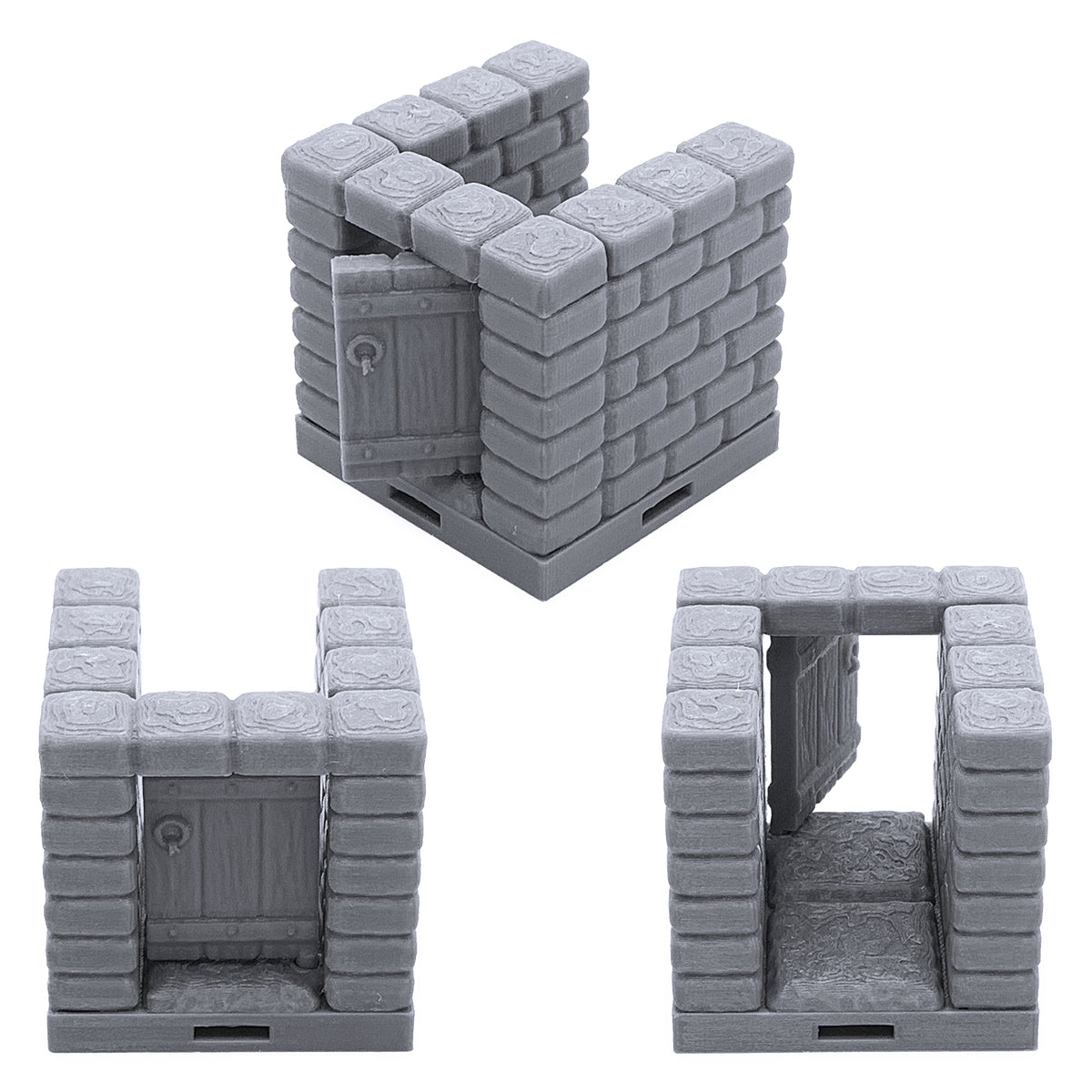 EnderToys Locking Dungeon Edge Tiles - 10 Pieces, 3D Printed Terrain For Tabletop RPGs, 28mm Miniature Compatible
